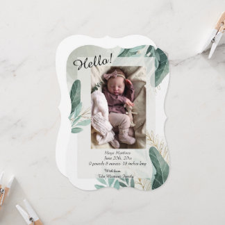 Elegant Birth Announcement 