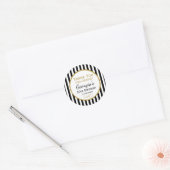 Elegant Birthday Black Gold Thank You Favor Tags (Envelope)