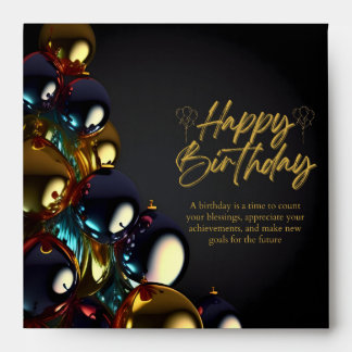 Elegant Birthday Blessings Envelope