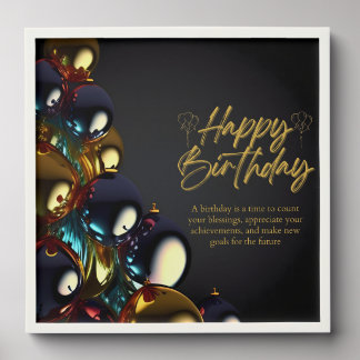 Elegant Birthday Blessings Peel And Stick Photo Tile