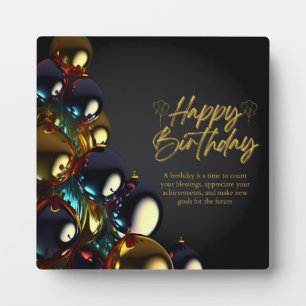 Elegant Birthday Blessings Plaque
