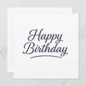 Elegant Birthday Calligraphy Design (Front/Back)