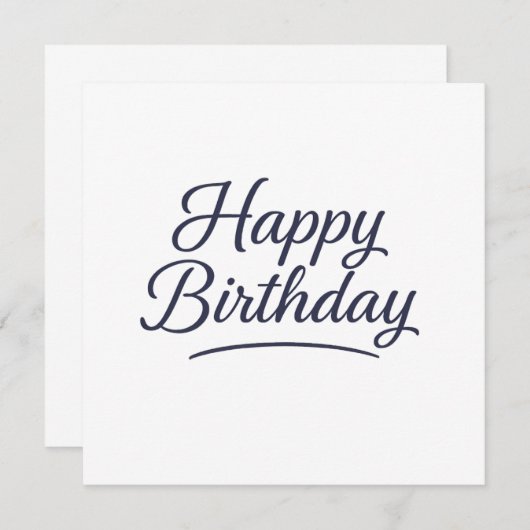 Elegant Birthday Calligraphy Design (Front/Back)