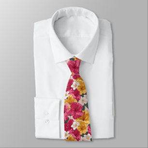 Elegant Birthday Gifts For Husband Tropical Flower Neck Tie