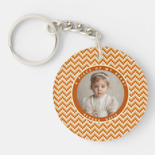 Elegant Birthday Gifts For Mom Stripe Pattern Keychain