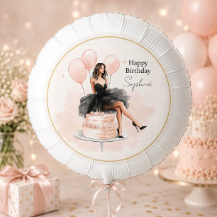 Elegant Birthday Girl Party Balloon