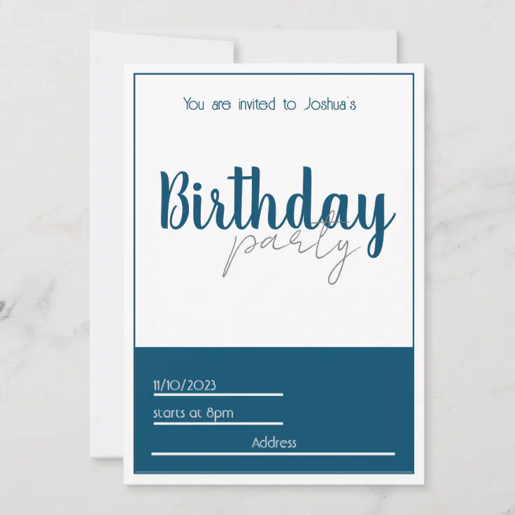 Elegant Birthday Invitation | Zazzle