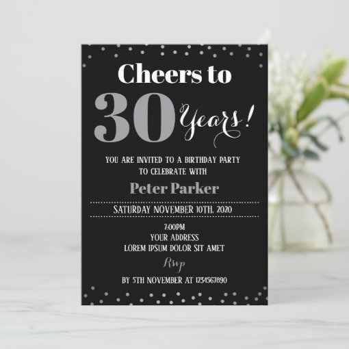 Elegant Birthday Invitation for Adults | Zazzle