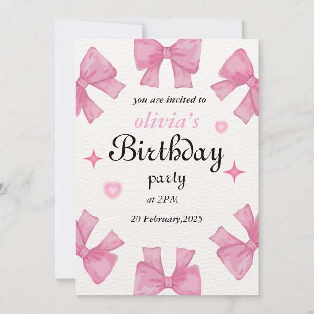 Elegant Birthday Invitation – Make Your Celebratio (Front)