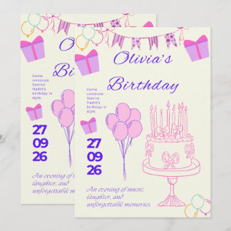 Elegant Birthday Invitation Template