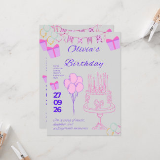 Elegant Birthday Invitation Template