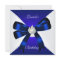 Elegant Birthday Invite Royal Blue Pearl White
