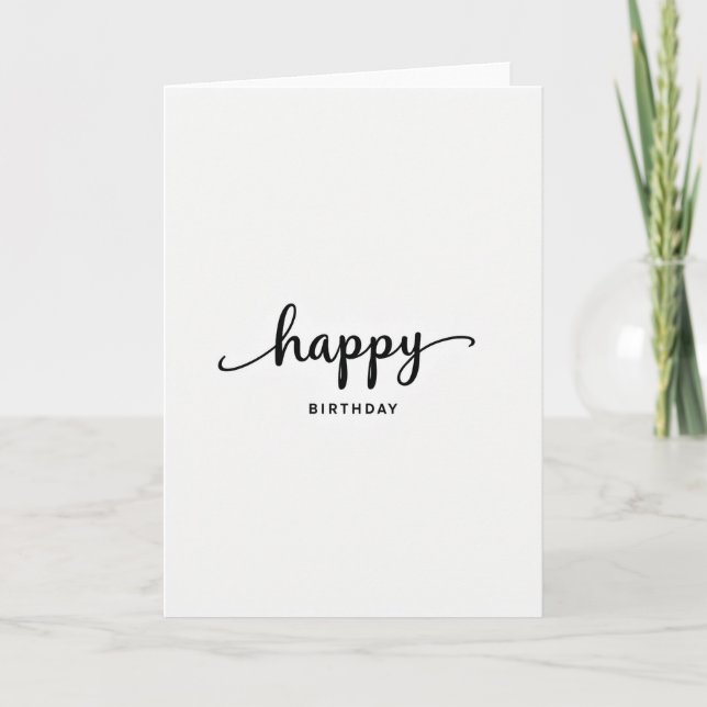 Elegant Birthday Lettering Card (Front)