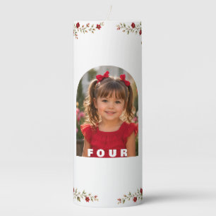Elegant Birthday Party Favor or Gift Pillar Candle