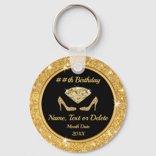 Elegant Birthday Party Favors for Adults Womens Keychain