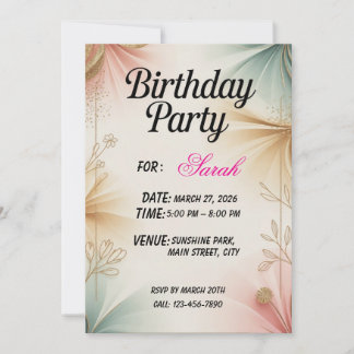Elegant Birthday Party Invitation – Customizable