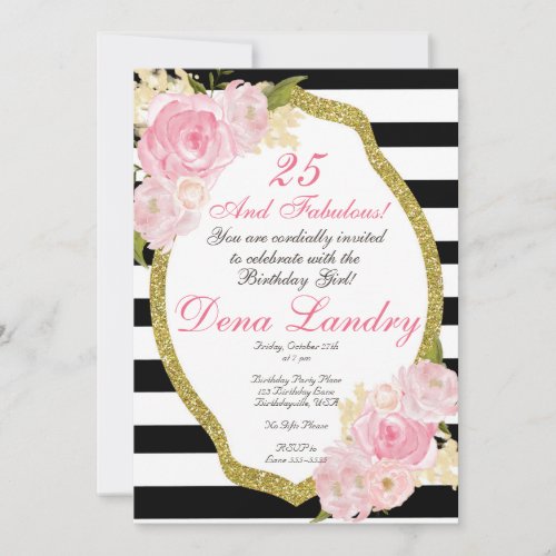 Elegant Birthday Party Invitation for any age