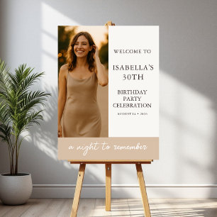 Elegant Birthday Party Photo Welcome Foam Board