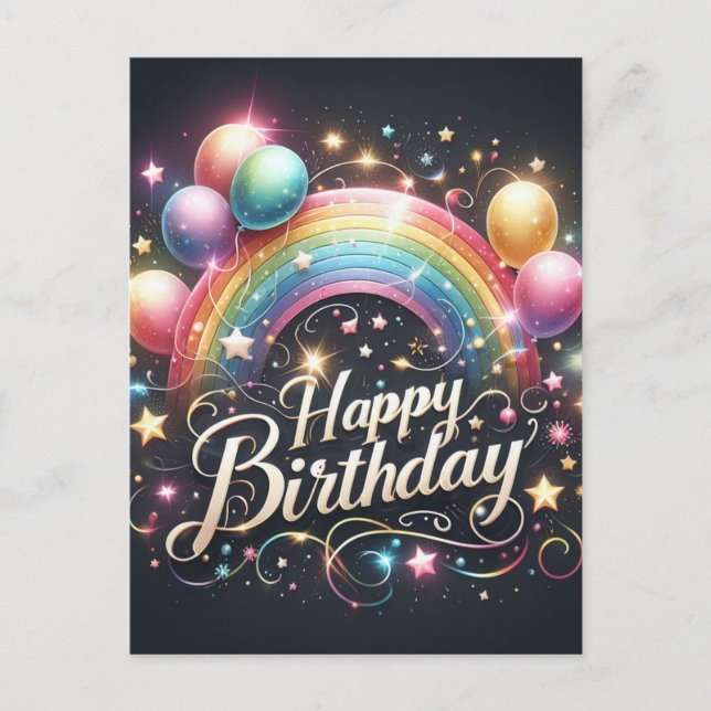 Elegant Birthday postcard (Front)