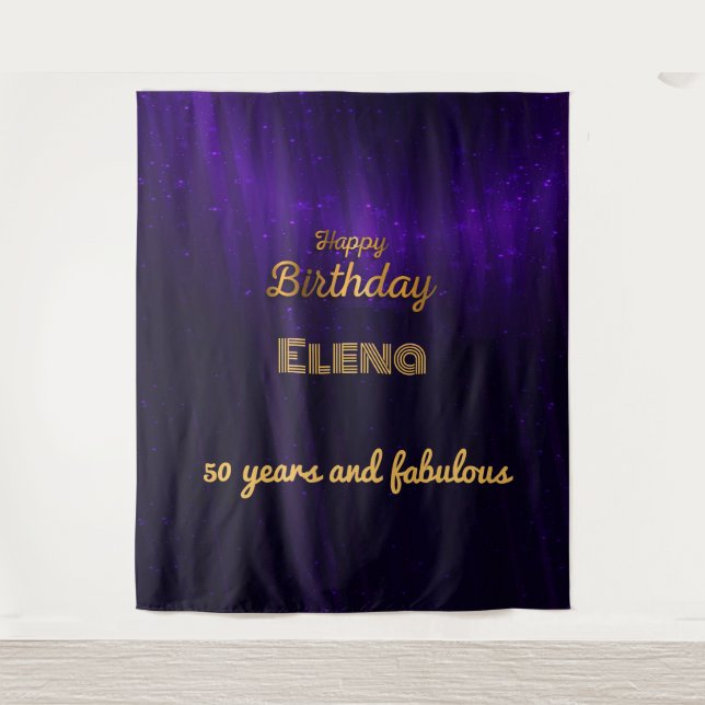 Elegant Birthday  Tapestry (Front)