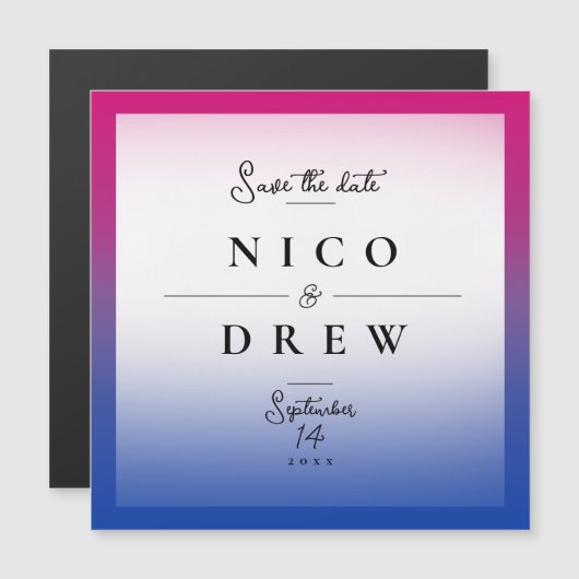 Elegant Bisexual Pride Wedding (Front/Back)