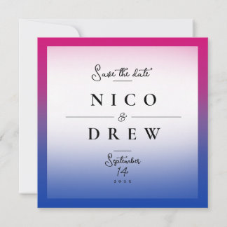 Elegant Bisexual Pride Wedding Save The Date