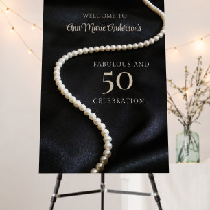 Elegant Black 50 and Fabulous Welcome Foam Board