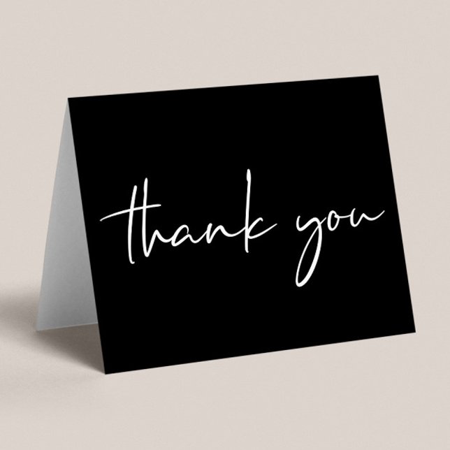 Elegant Black 60th Birthday Thank You Card (Creator Uploaded)