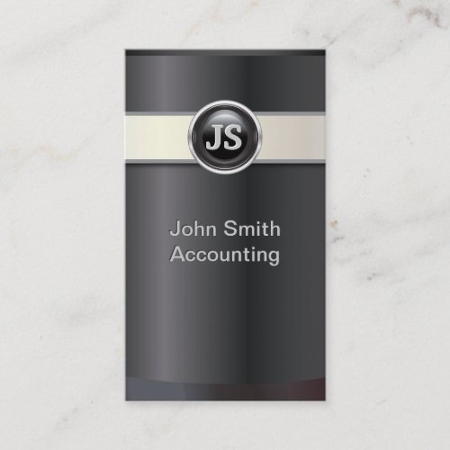 Elegant Black Accountant Business Card