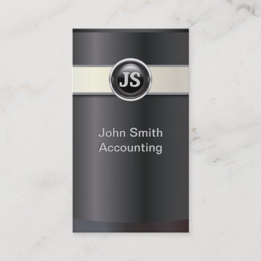 Customizable Elegant Black Accountant Business Card