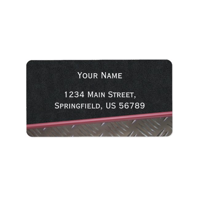 elegant black address label (Front)
