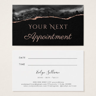 Elegant Black Agate Appointment Card