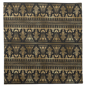 Elegant Black and Gold 1920s Art Deco Vintage Cloth Napkin