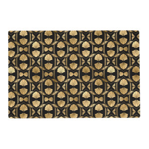 Elegant Black and Gold 1920s Art Deco Vintage Placemat