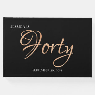 40th birthday guest books