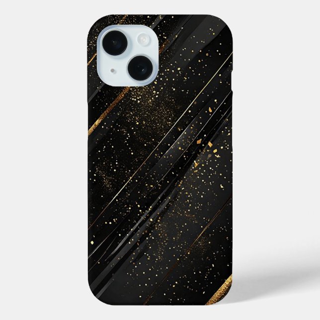 Elegant Black and Gold Abstract Background Case-Mate iPhone Case (Back)