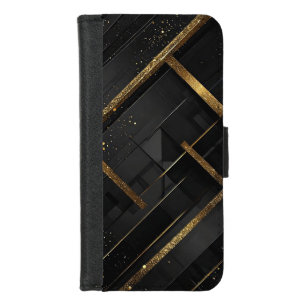 Elegant Black and Gold Abstract Background iPhone 8/7 Wallet Case