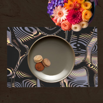 Elegant Black And Gold Abstract Placemat by Gingezel at Zazzle