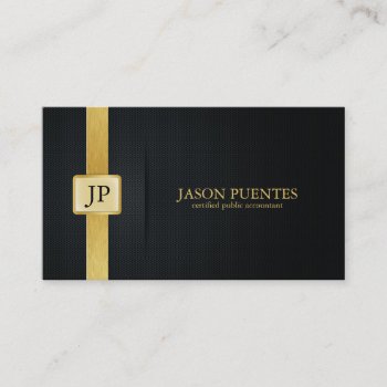 Elegant Black And Gold Accounting Business Card by eatlovepray at Zazzle