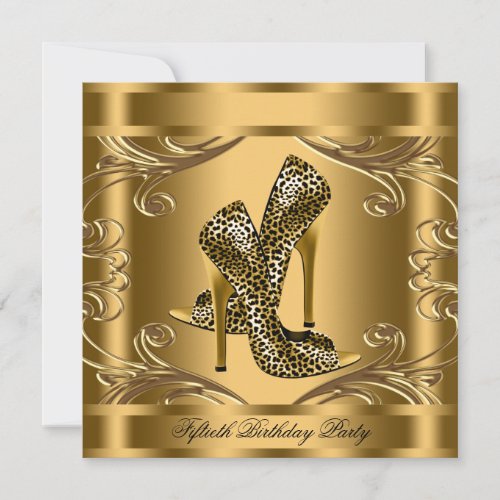 Elegant Black and Gold Birthday Party Invitation