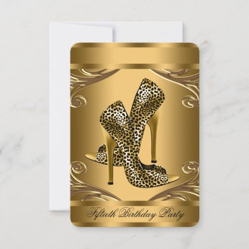 Elegant Black and Gold Birthday Party Invitations