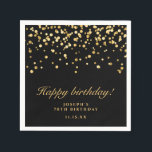 Elegant Black And Gold Birthday Party  Napkins<br><div class="desc">Elegant Black And Gold Birthday Party Napkins</div>