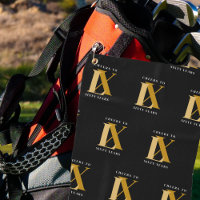 Elegant Black and Gold Birthday Pattern