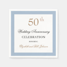 Elegant Black and Gold Blue Anniversary