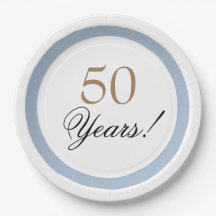 Elegant Black and Gold Blue Anniversary
