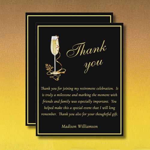 Elegant Black and Gold Budget Retirement
