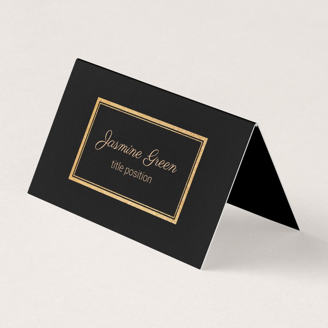 Elegant Black And Gold Business Card | Zazzle