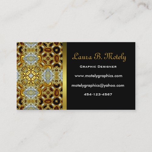 Elegant Black and Gold Business Card