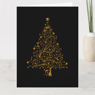 Elegant Black and Gold Christmas Tree Christmas