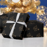 Black and Gold Elegant Christmas Wrapping Paper
